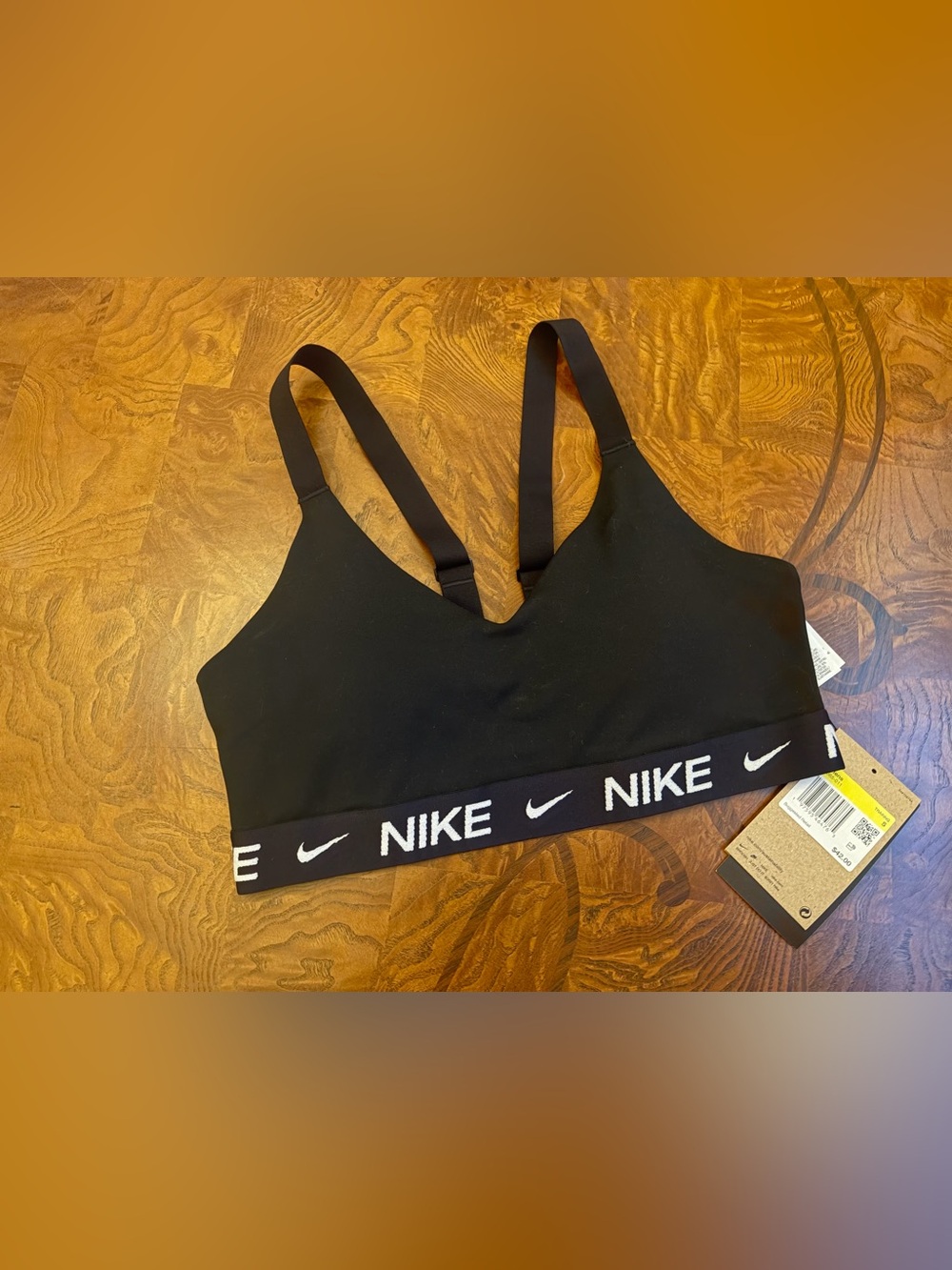 Nike Black Logo Elastic Sports Bralette